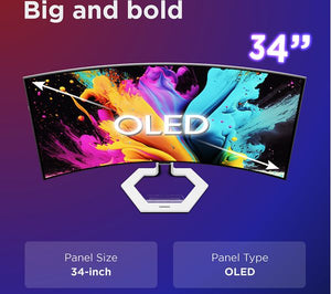 LENOVO Legion Pro 34WD-10 Quad HD 34" OLED Gaming Monitor - White