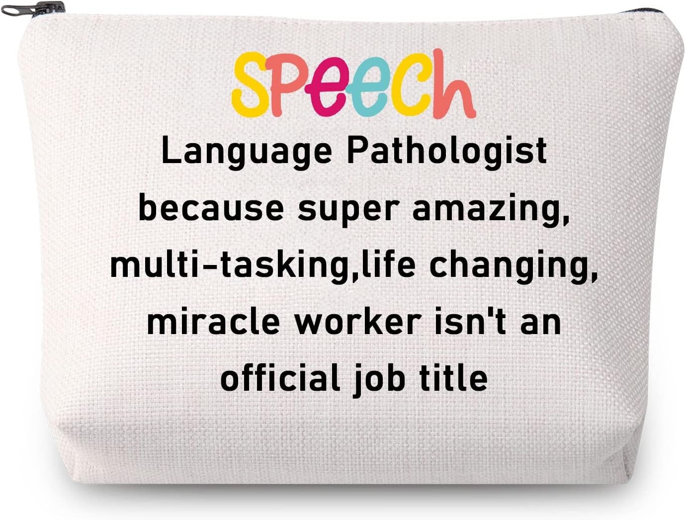 Speech Language Pathologist Makeup Bag - SLP Speech Therapist Gifts Cosmetic Bag