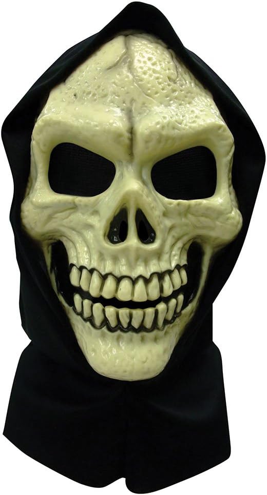 PM056 Skull Mask Hooded - Pack of 1, Unisex-Adult, Green/Black, One Size - NEW