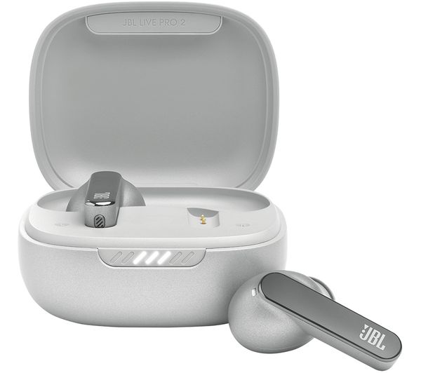 JBL Live Pro 2 TWS Wireless Bluetooth Noise-Cancelling Earbuds - Silver