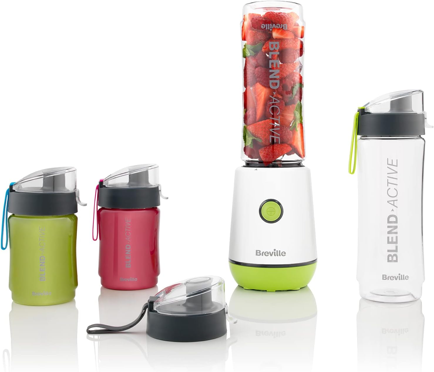 Breville Blend Active Personal Blender & Smoothie Maker, White & Green
