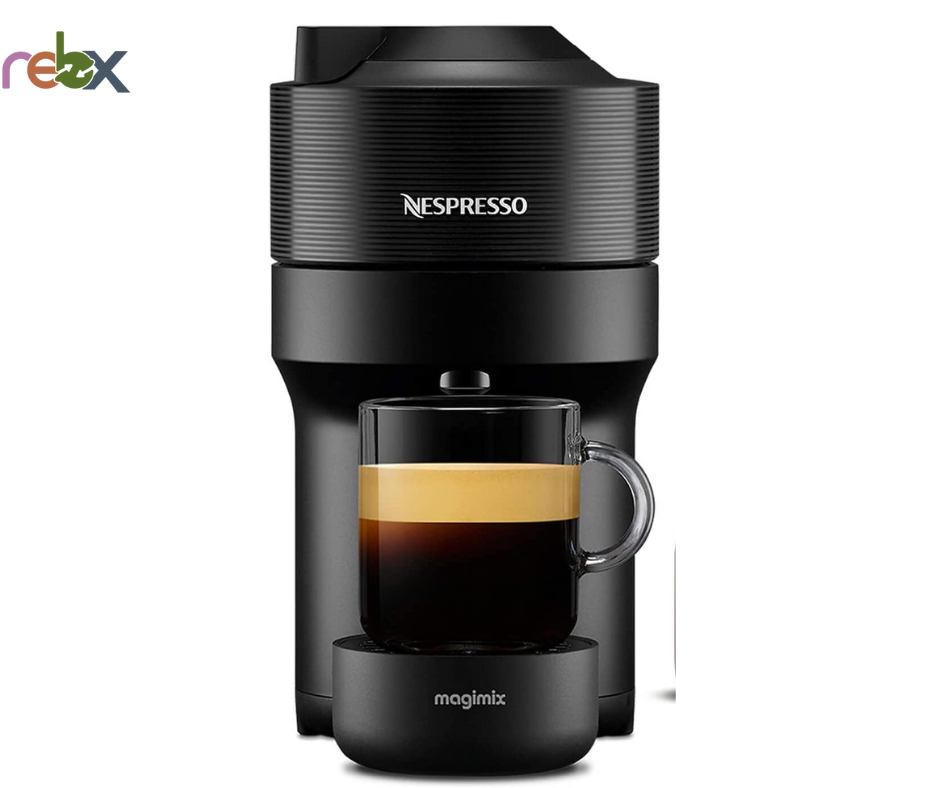 Nespresso Coffee Machine Vertuo Pop 11729 by Magimix, Liquorice Black,