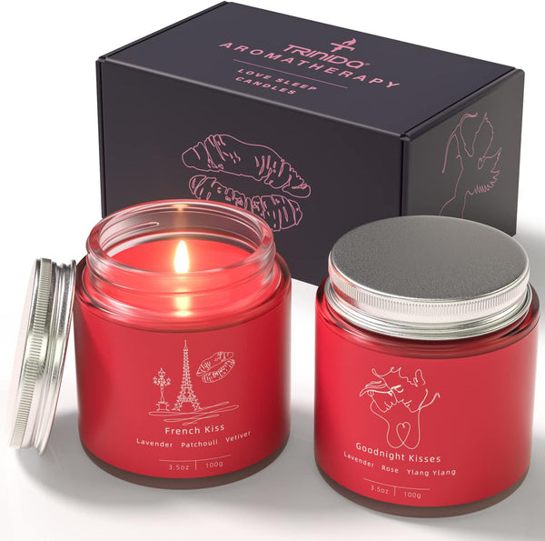 Scented Candles Set, Curated to Promote Intimacy Romantic Candles Gift -Relax NEW - Rebx.co.uk