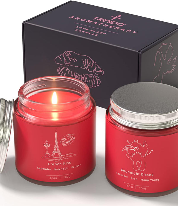 Scented Candles Set, Curated to Promote Intimacy Romantic Candles Gift -Relax NEW - Rebx.co.uk