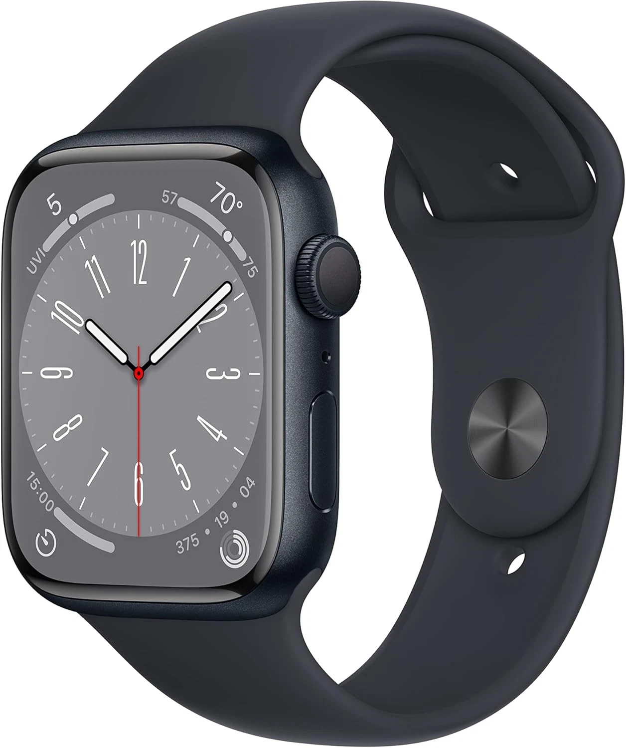 APPLE Watch Series 8 - Midnight with Midnight Sports Band, 45 mm GPS