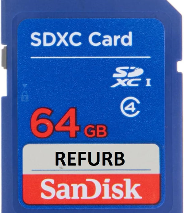 SanDisk SDSDB-064G-B35 64 GB SDXC Class 4 Memory Card - Blue - REFURBISHED - Rebx.co.uk