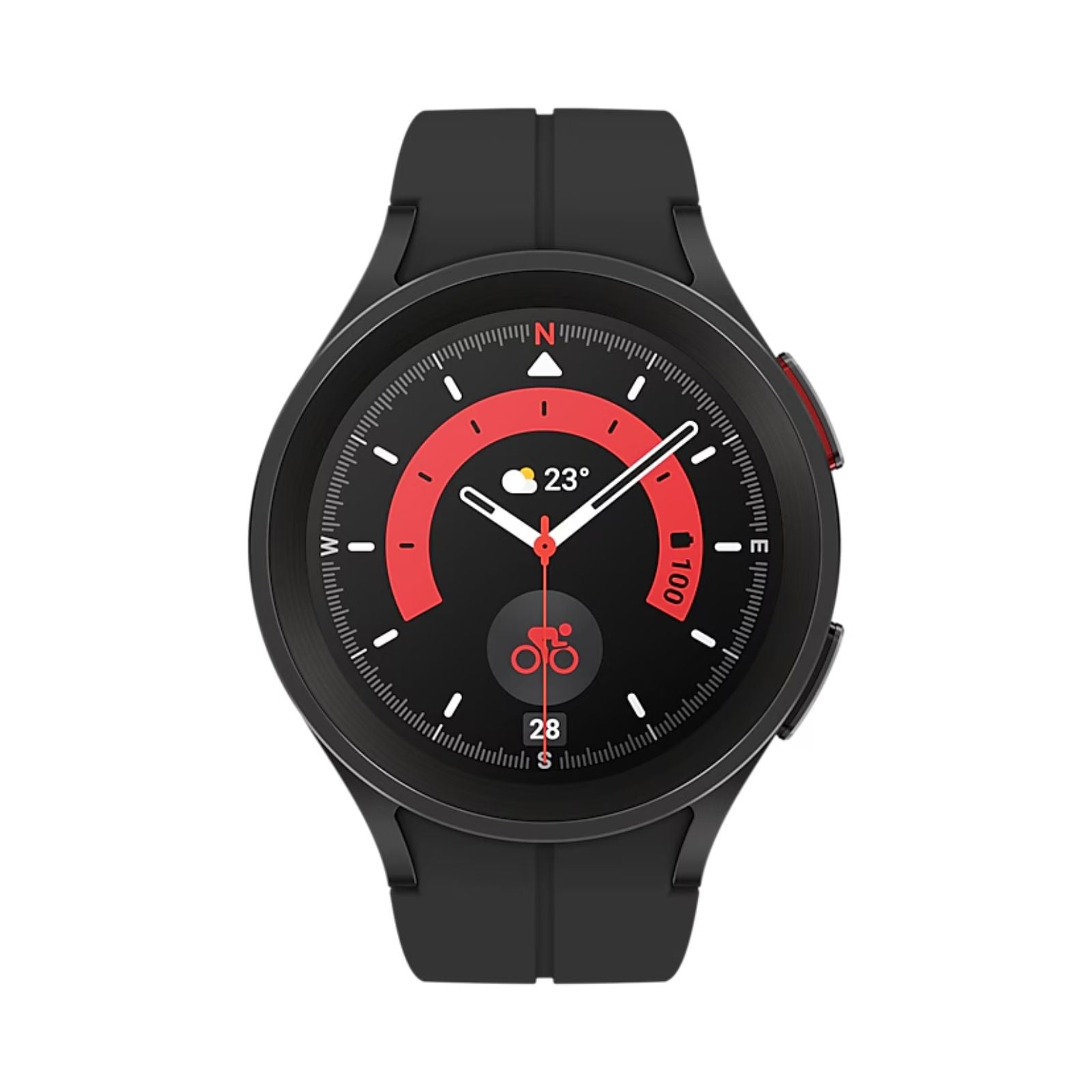 Samsung Galaxy Watch5 Pro (Bluetooth, 45mm) Black Titanium Case + Black Strap