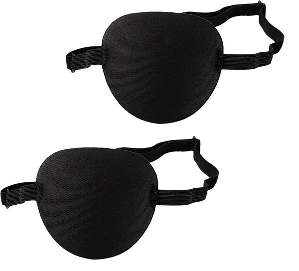 2Pcs Eye patches for Adults & Kids, Adjustable Pirate Eye Patch, - Rebx.co.uk