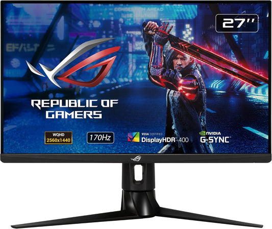 ASUS ROG XG27AQ 27" IPS Wide Quad HD 170Hz 1ms Height Adjustable Built in Speakers Gaming Monitor