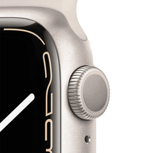 Apple Watch Series 7 (GPS, 41mm) Starlight Case + Starlight Sport Band