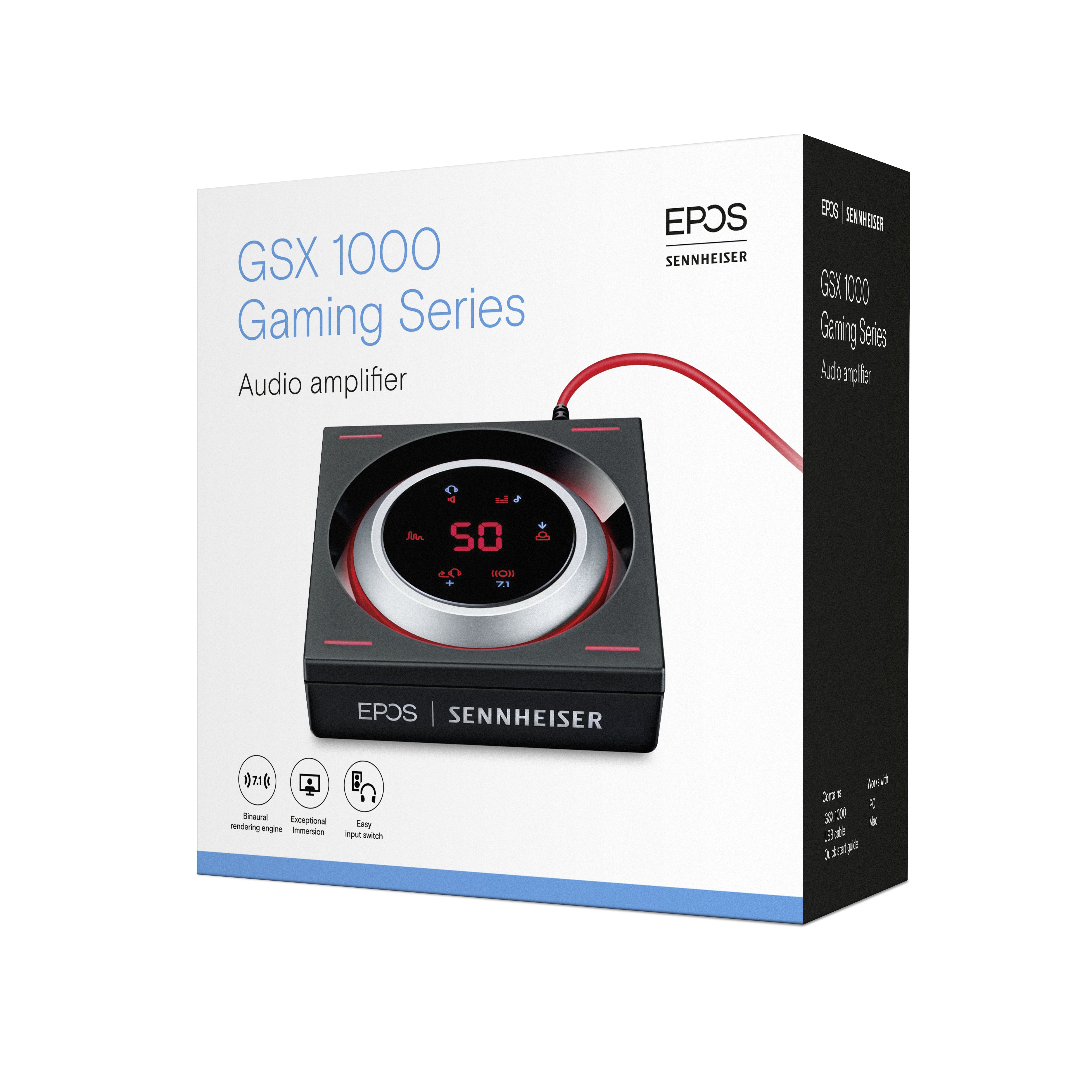 Sennheiser GSX 1000 Gaming Audio Amplifier, 7.1 Surround Sound, Laptops and Desktops