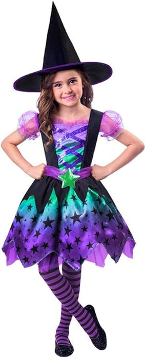 Halloween Spell Casting Witch Costume Girls 5-6 Years - NEW - Rebx.co.uk