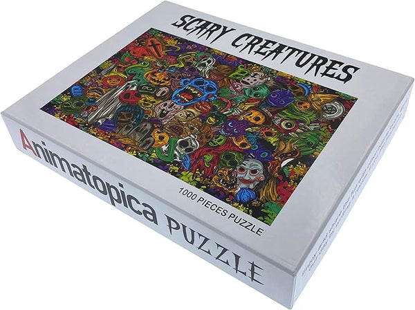 ANIMATOPICA Puzzle – Scary Creatures – 1000 Piece Puzzles for Adults and Kids. Jigsaw Puzzles 1000 Pieces for Adults - Rebx.co.uk