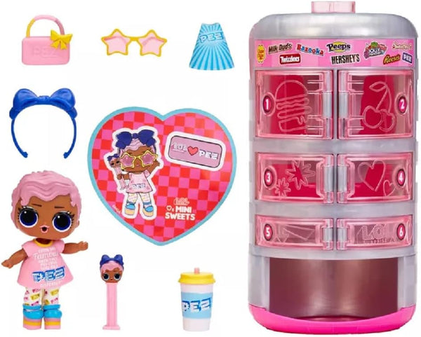 LOL Surprise Loves Mini Sweets Surprise-O-Matic Dolls - 9 Pieces Including Accessories & Candy Theme Doll in Vending Machine Packaging - For Kids & Collectors Ages 4+ - Rebx.co.uk