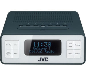 JVC RA-D32H DAB /FM Clock Radio - Grey