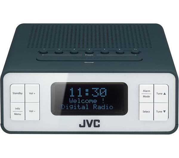 JVC RA-D32H DAB /FM Clock Radio - Grey