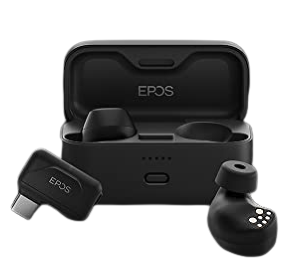 EPOS GTW 270 Wireless Hybrid Gaming Bluetooth In-Ear Headphones, Black/Grey - Rebx.co.uk